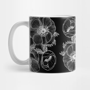 Anemone Line Art Pattern Mug